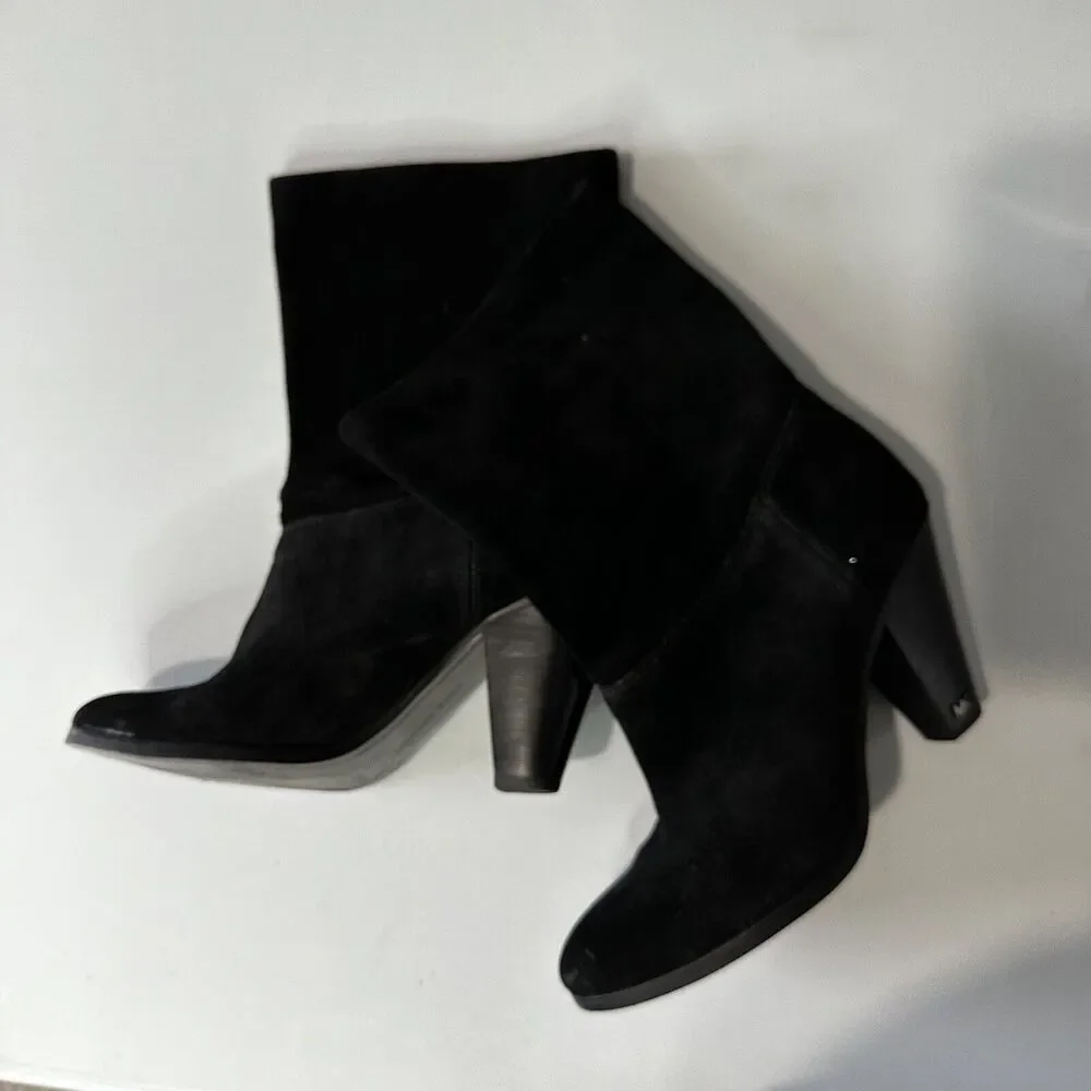 Michael Kors Divia Black Suede Ankle Boot SZ 7.5 37.5